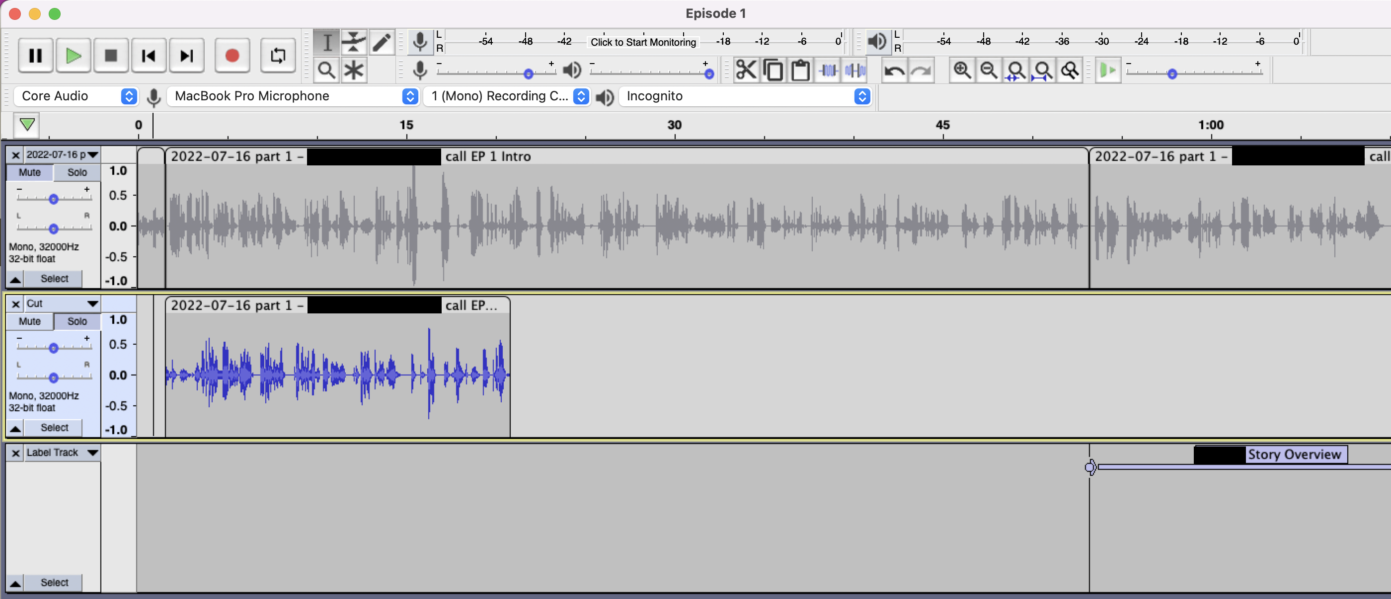 audacity workflow